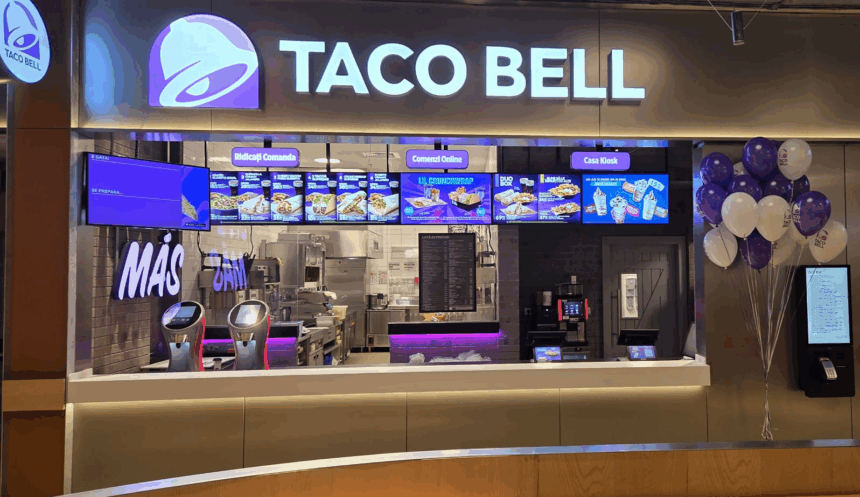 Taco Bell își extinde prezența în România cu un nou restaurant în București, având o investiție de 500.000 de euro 1 reteaua taco bell din romania a ajuns la restaurantul cu numarul 17 sphera franchise group a deschis o noua unitate in bucuresti in care a investit 500 000 de euro 68e91753a83ee