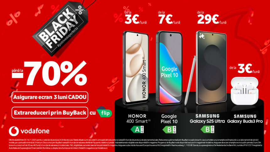 Vodafone îți oferă ocazia ideală de Black Friday, cu reduceri de până la 70% 1 black friday de la vodafone aduce potriveala perfecta cu reduceri de pana la 70 690db656e001b