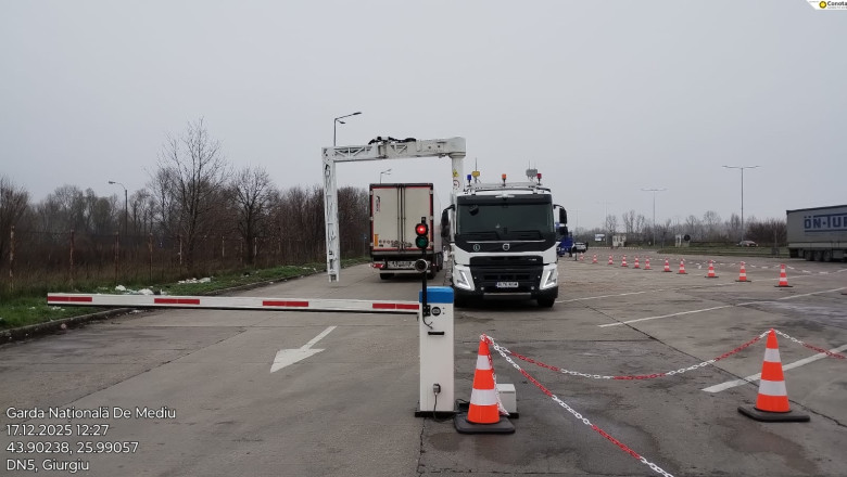 foto garda de mediu a testat noul scaner mobil cu raze x in apropierea frontierei a verificat camioane de marfa inclusiv pentru radiatii 69440a53d0ed8