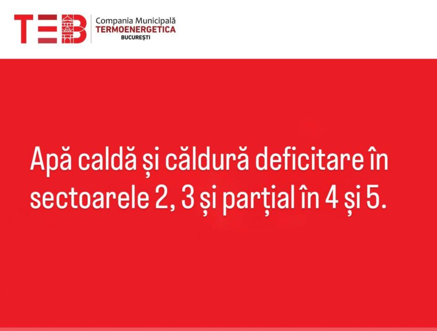 avarie la cet sud apa calda si caldura deficitare in patru sectoare din capitala 695a476582369