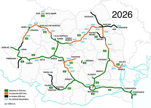 România va atinge pragul de 1.650 de kilometri de autostrăzi și drumuri expres până în 2026, anunță secretarul de stat 1 romania va depasi borna de 1650 de kilometri autostrada si drum expres in trafic in 2026 secretar de stat 69650b699dd8b