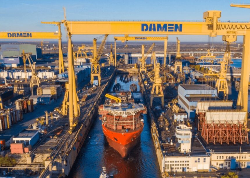 Șantierul Naval Damen din Mangalia, disponibil pentru achiziție: MSC și Rheinmetall explorează astăzi liderul industriei navale românești 1 damen shipyards mangalia scos la vanzare msc si rheinmetall viziteaza astazi cel mai mare santier naval din romania 69a7faaf84ddc