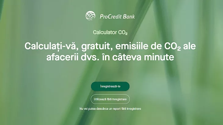 ProCredit Bank încurajează companiile să utilizeze calculatorul de emisii CO₂ printr-o campanie atractivă cu premii 1 procredit bank promoveaza utilizarea calculatorului de emisii coe28282 pentru companii printr o campanie cu premii 6a30d8600e389